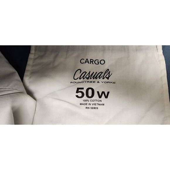 Roundtree Casual Big Man Cargo 10" Short Blue Size 50W - Picture 6 of 6